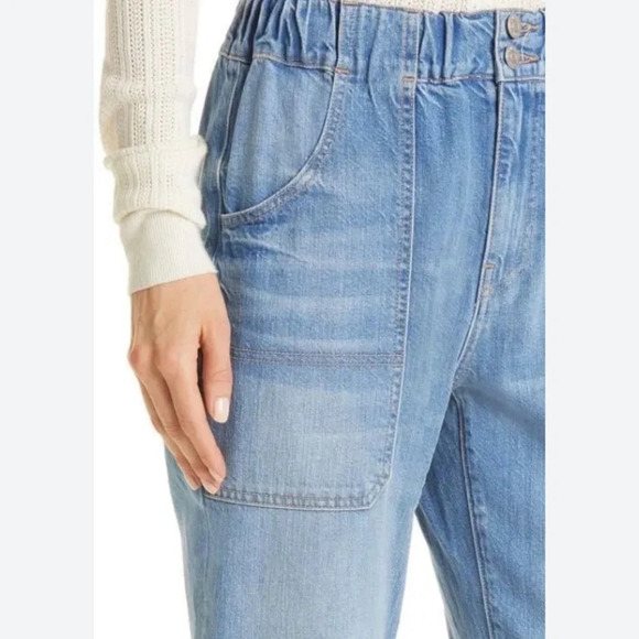 NWT Veronica Beard ARYA Jeans with Elastic Waist in Waterfall Blue ($298 retail) - Picture 5 of 12